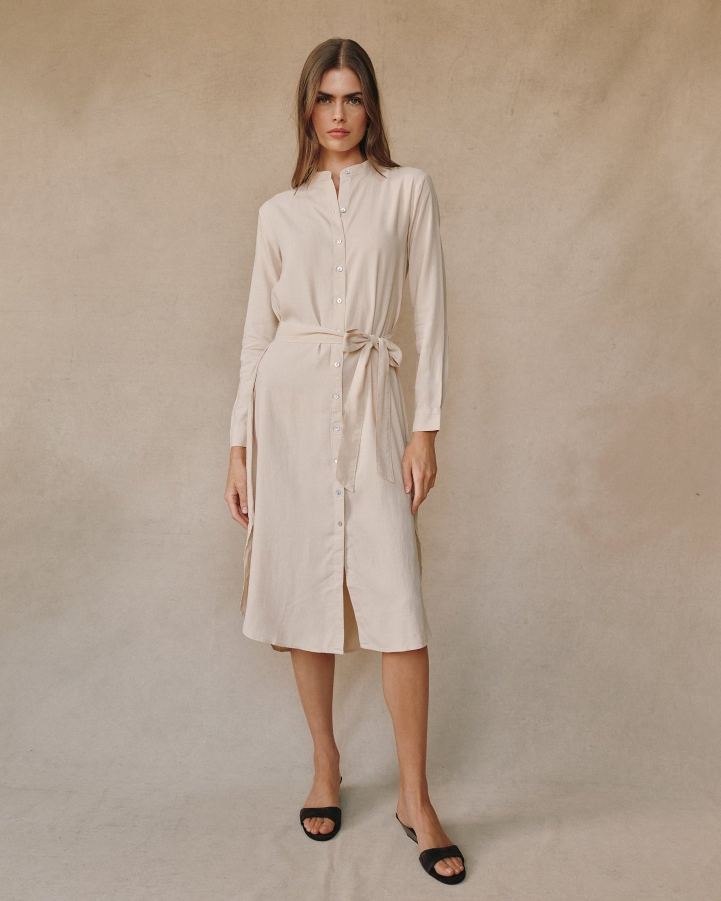 Print Your PostFlowy Hem Maxi Dress - Moon StoneDresses