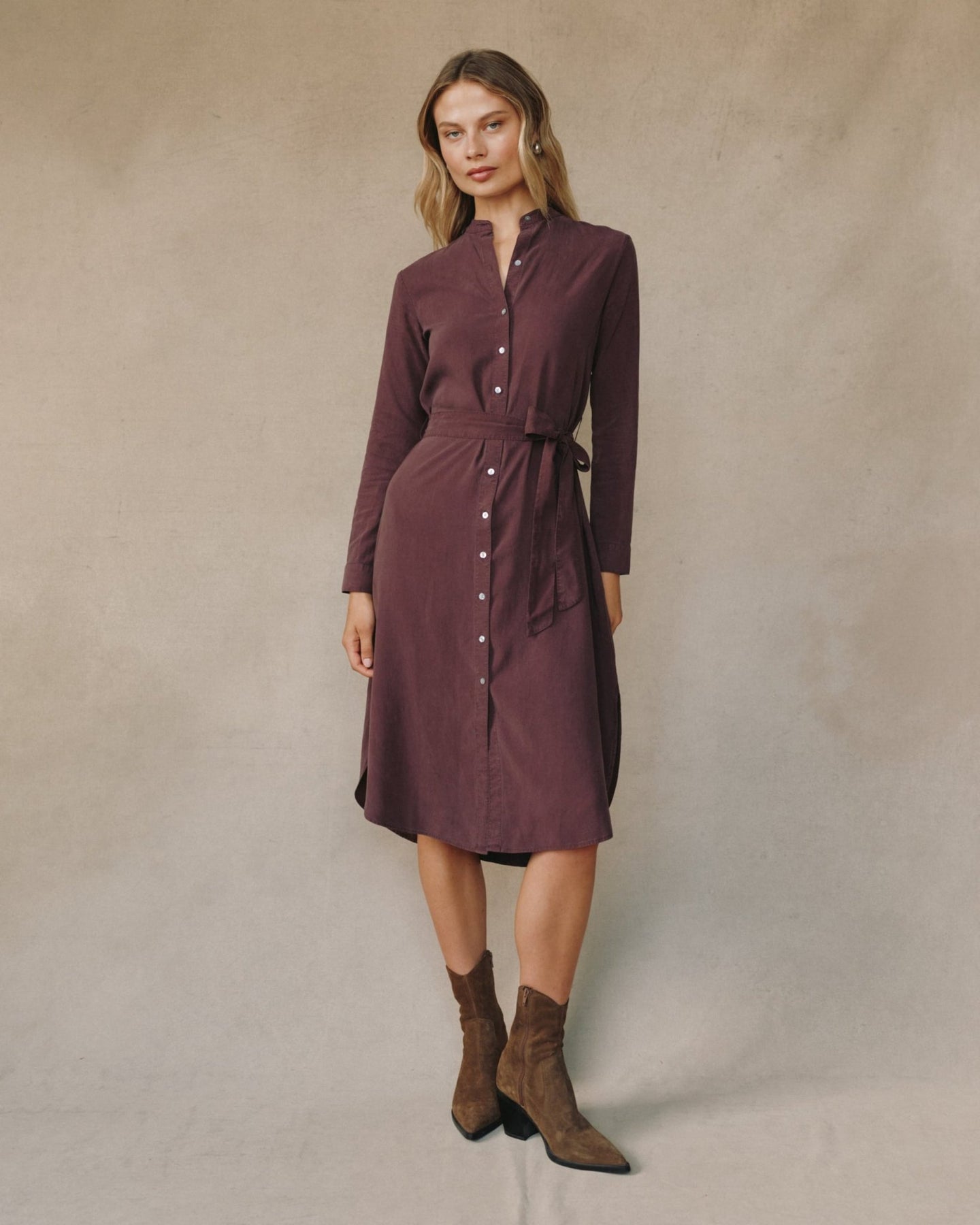 Print Your PostFlowy Hem Maxi Dress - Pinot NoirDresses