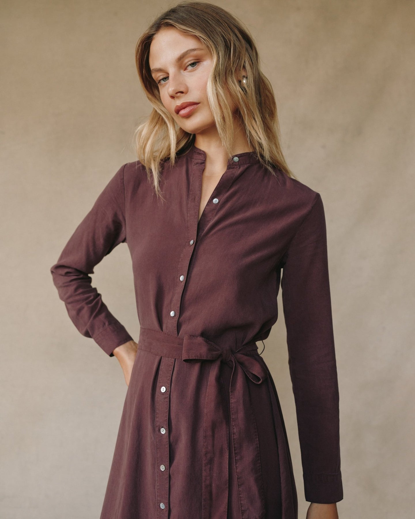 Print Your PostFlowy Hem Maxi Dress - Pinot NoirDresses