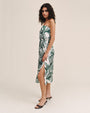 Print Your PostFlowy Strapless Midi Dress - Palm Paradise PrintDresses
