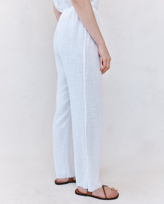 Print Your Post Fray Hem Beach Pant - White View 2