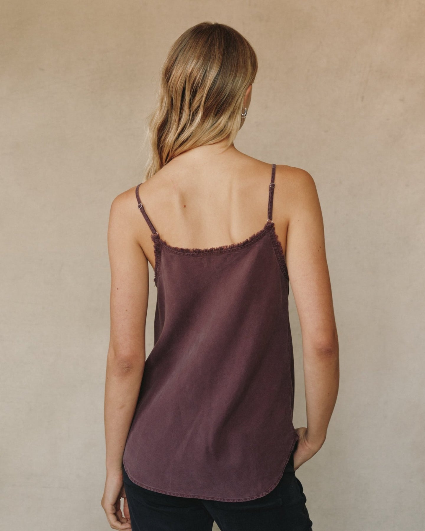 Print Your PostFrayed Cami - Pinot NoirTops