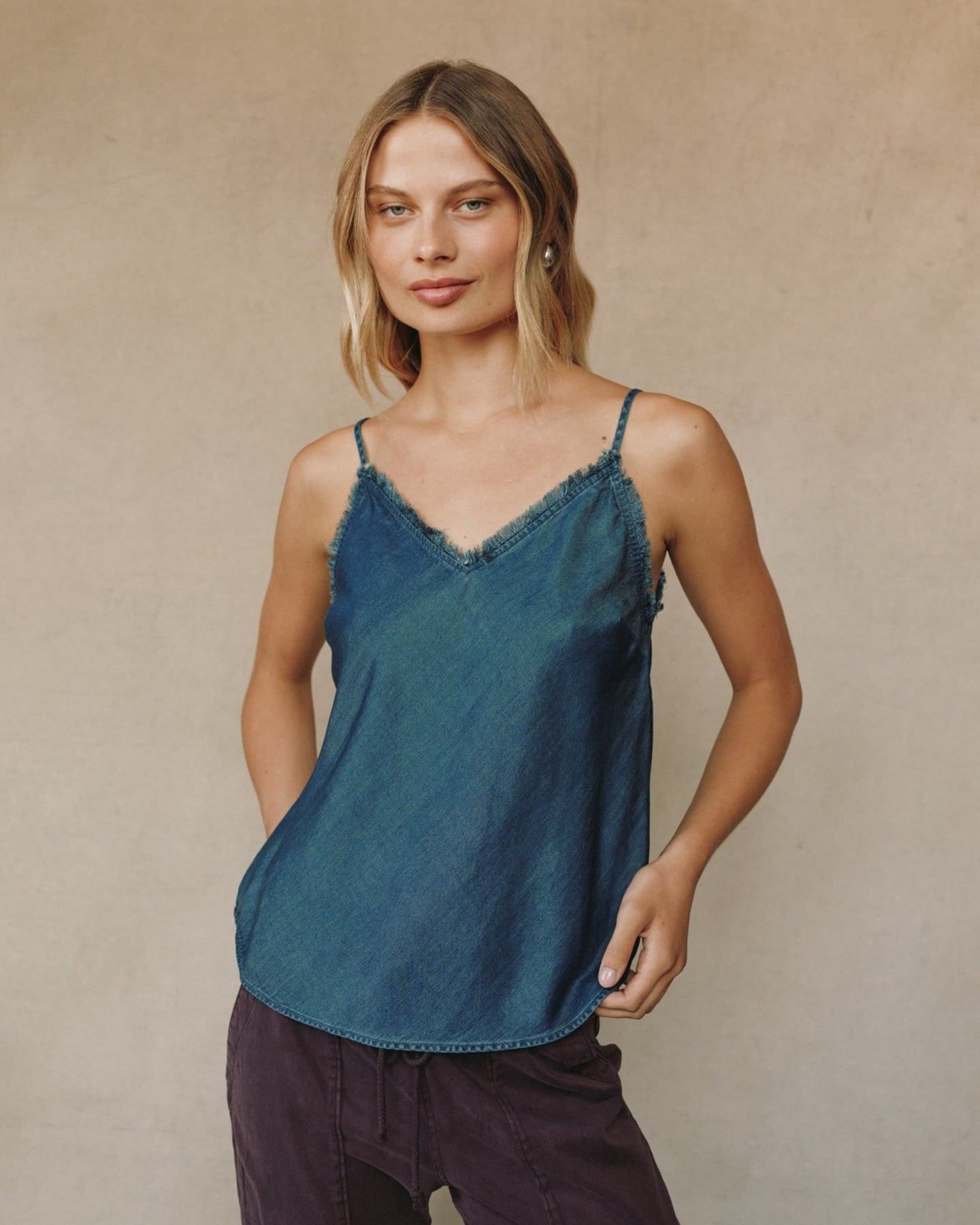 Print Your PostFrayed Cami - Twilight Rinse WashTops