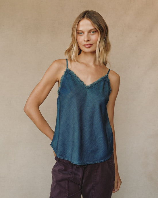Print Your Post Frayed Cami - Twilight Rinse Wash View 2