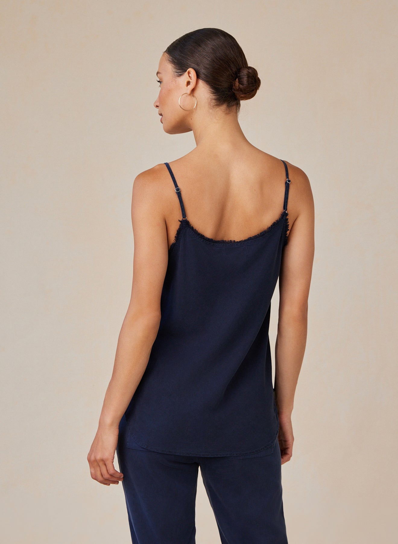 Print Your PostFrayed Tencel Cami - Endless SeaTops