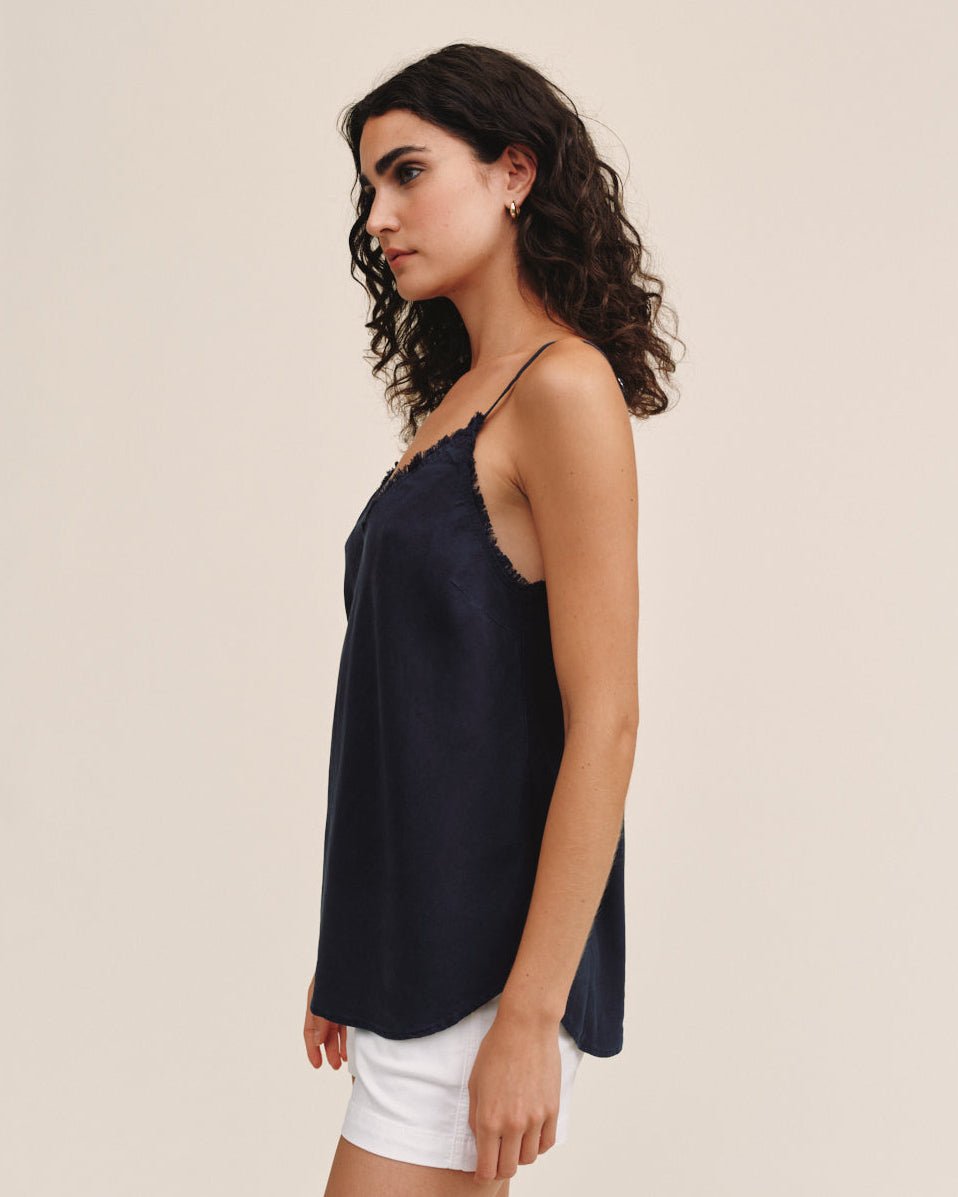 Print Your PostFrayed Tencel Cami - Vintage BlackTops