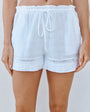Print Your PostLattice Pintuck Short - WhiteShorts