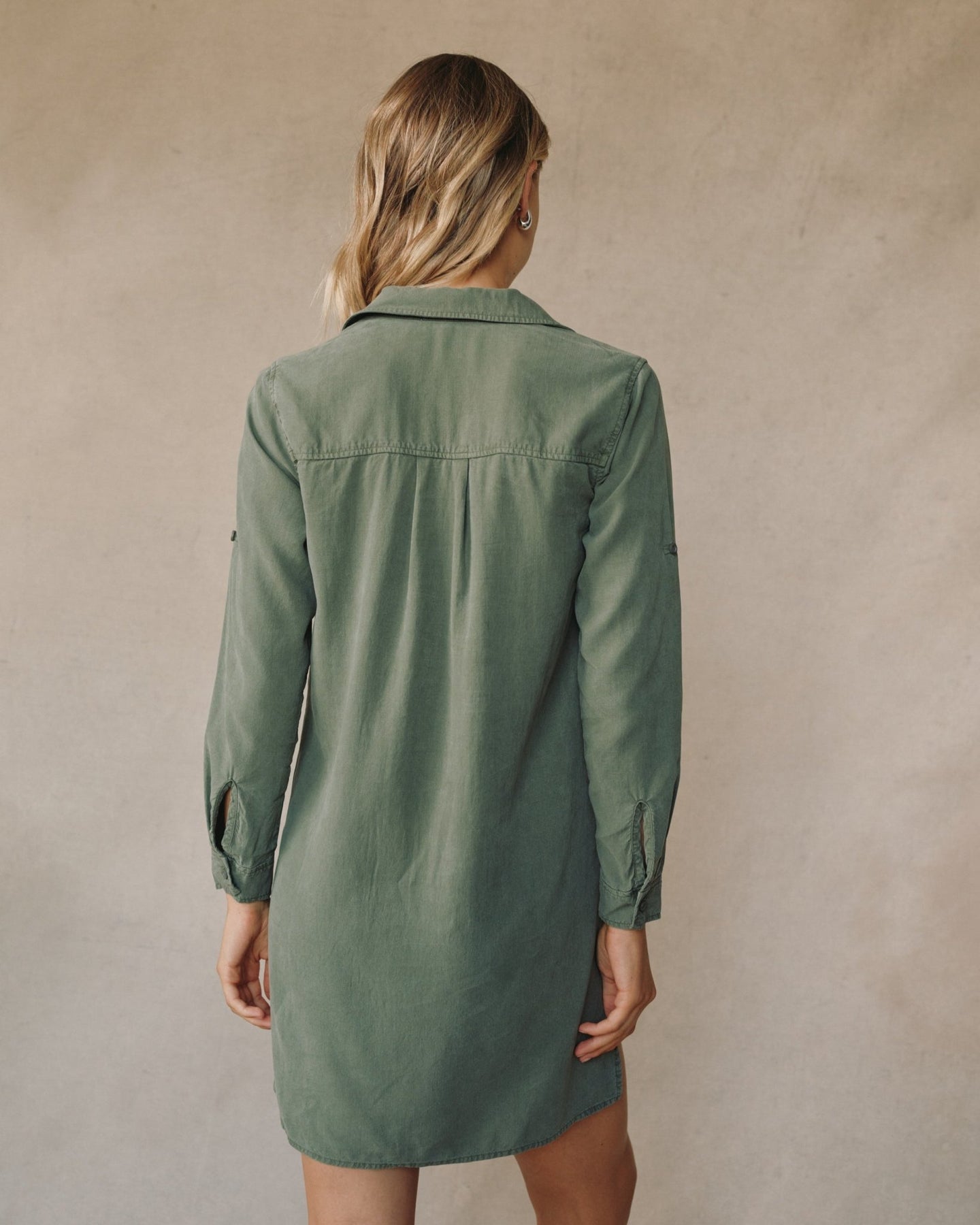 Print Your PostLong Sleeve A Line Shirt Dress - FernwoodDresses