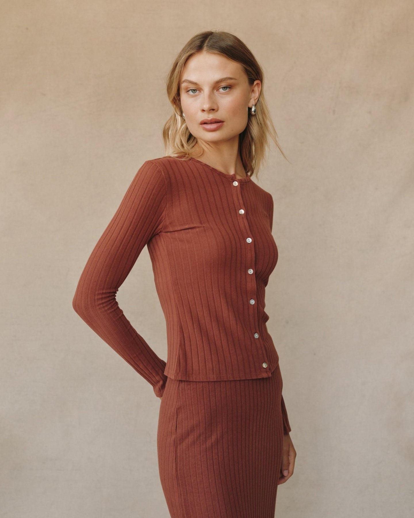 Print Your PostLong Sleeve Cardigan - Autumn AmberTops