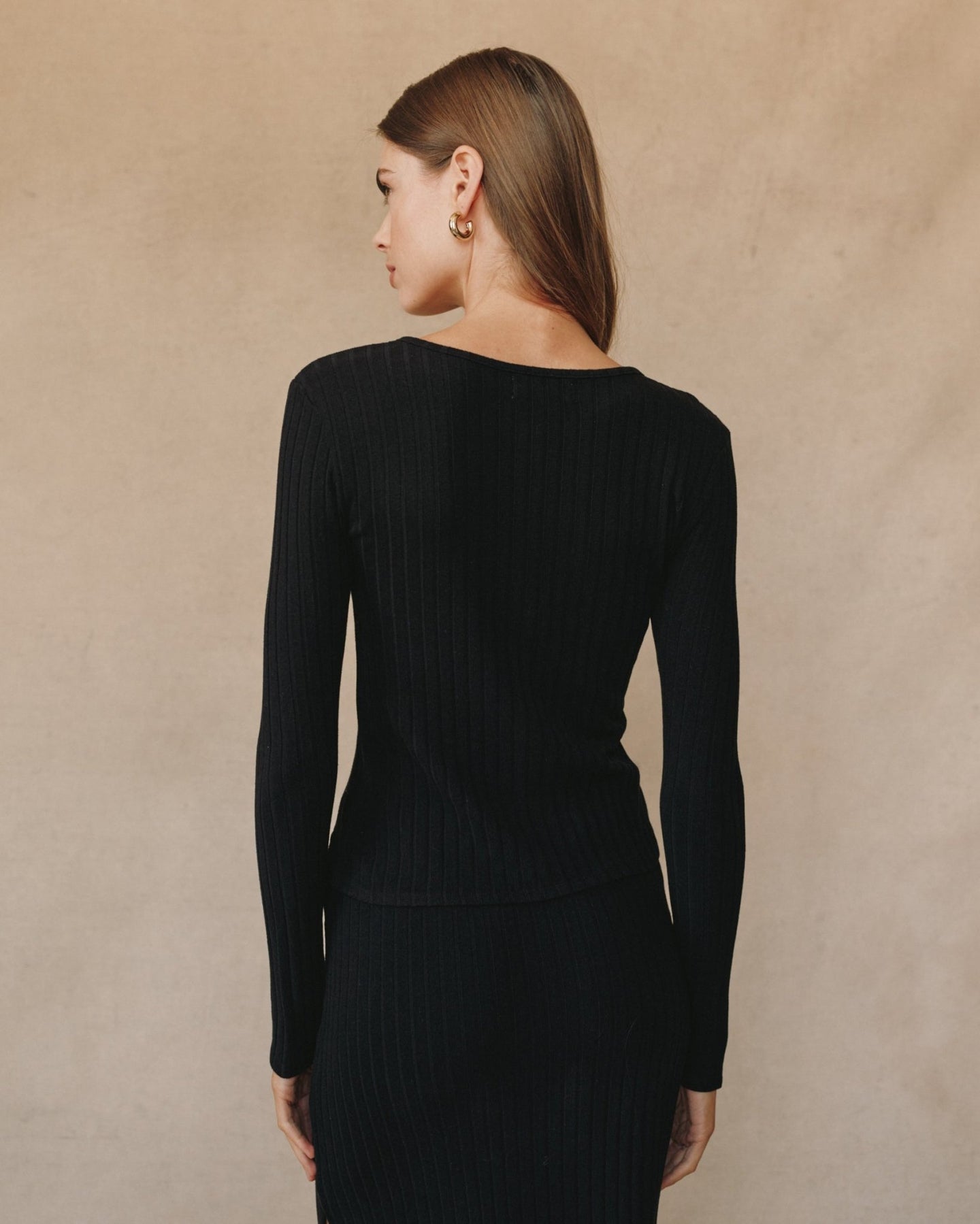 Print Your PostLong Sleeve Cardigan - Black