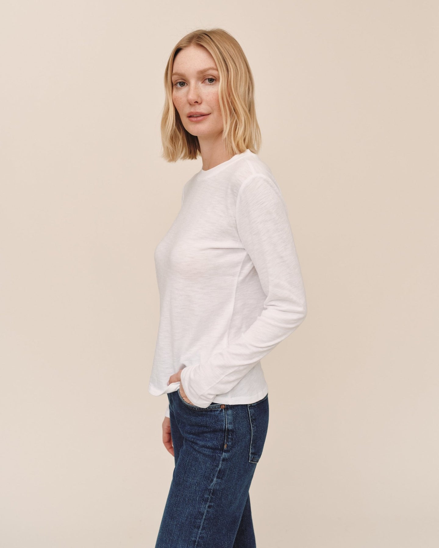 Print Your PostLong Sleeve Crew Tee - WhiteTops