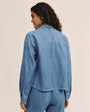 Print Your PostLong Sleeve Flap Pocket Shirt - Island Blue WashTops