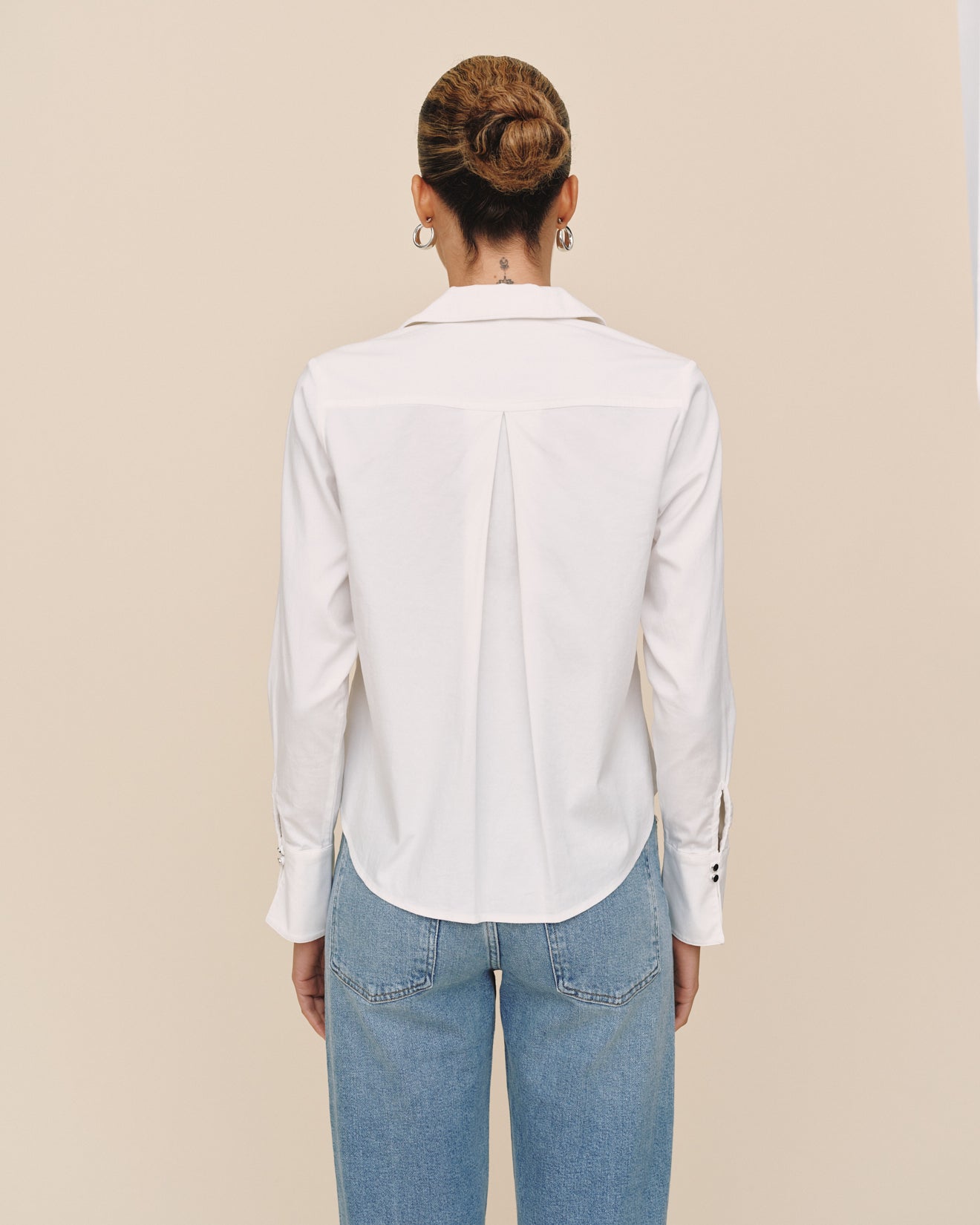 Print Your PostLong Sleeve Zip Front Shirt - WhiteTops
