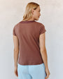 Print Your PostMixed V Neck Tee - Mocha CloudTops