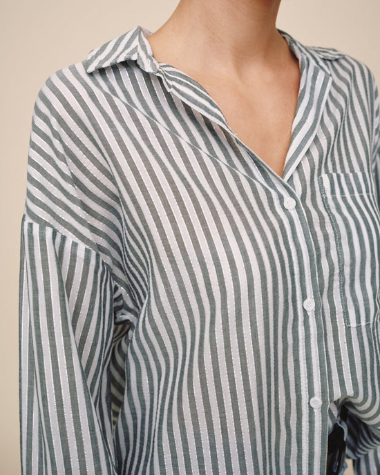 Print Your Post Oversize Pocket Shirt - Shimmer Olive View 2