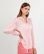 Print Your PostOversized Button Down - Wild Coral StripeTops