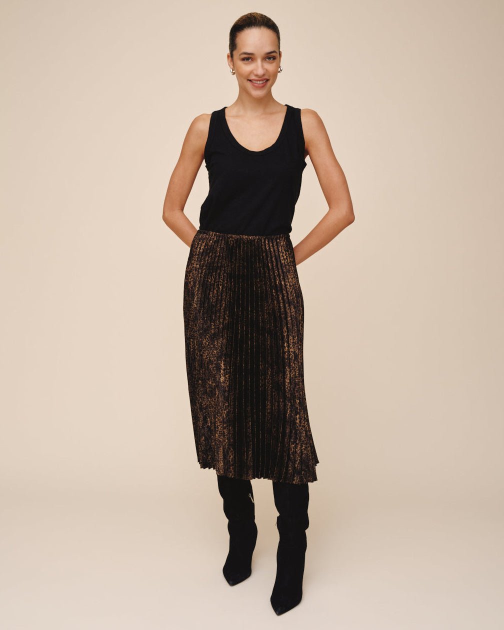 Print Your PostPleated Skirt - Micro LeopardSkirts