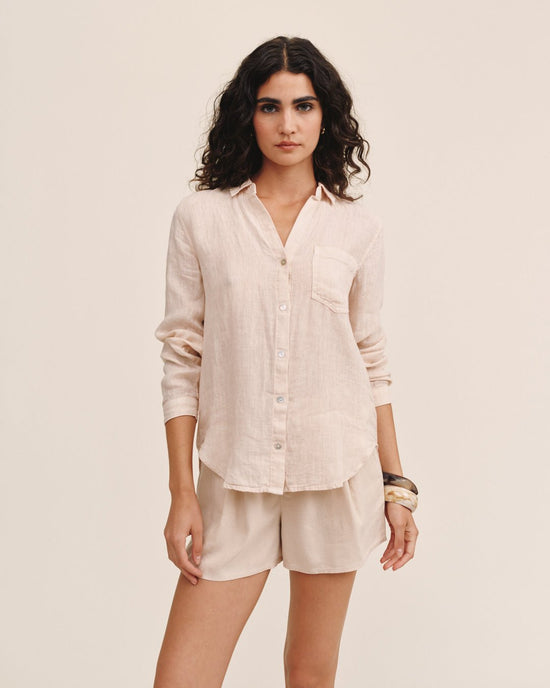Print Your Post Pocket Button Down - Linen Sand
