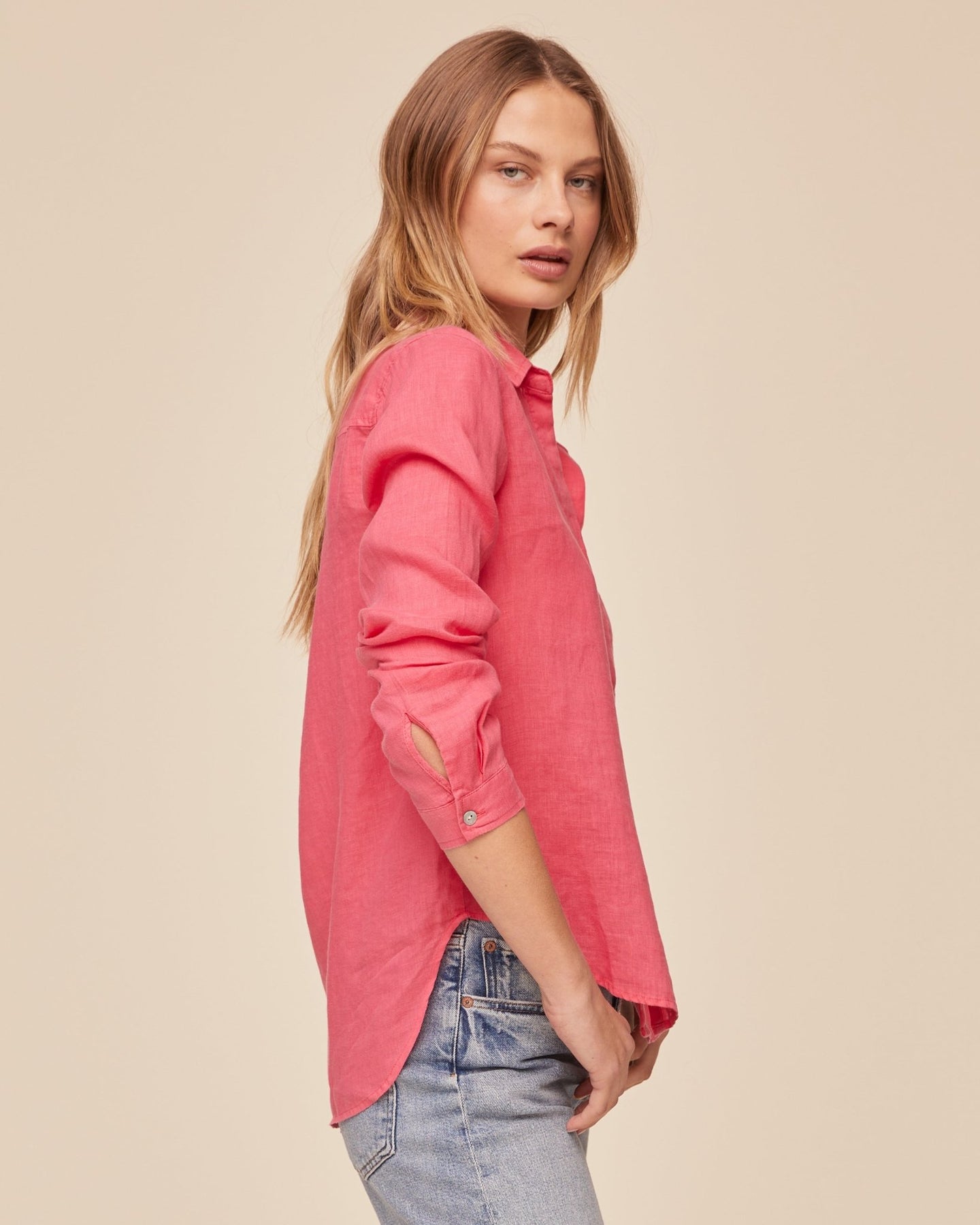 Print Your PostPocket Button Down - Spiced HibiscusTops