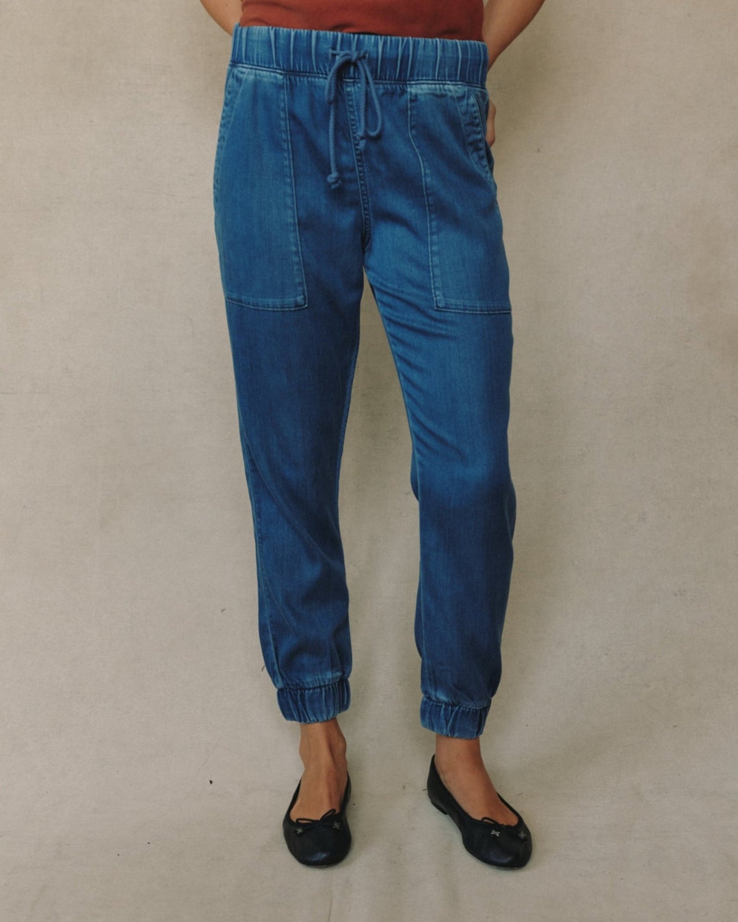 Print Your PostPocket Jogger - Indigo Spray WashJoggers