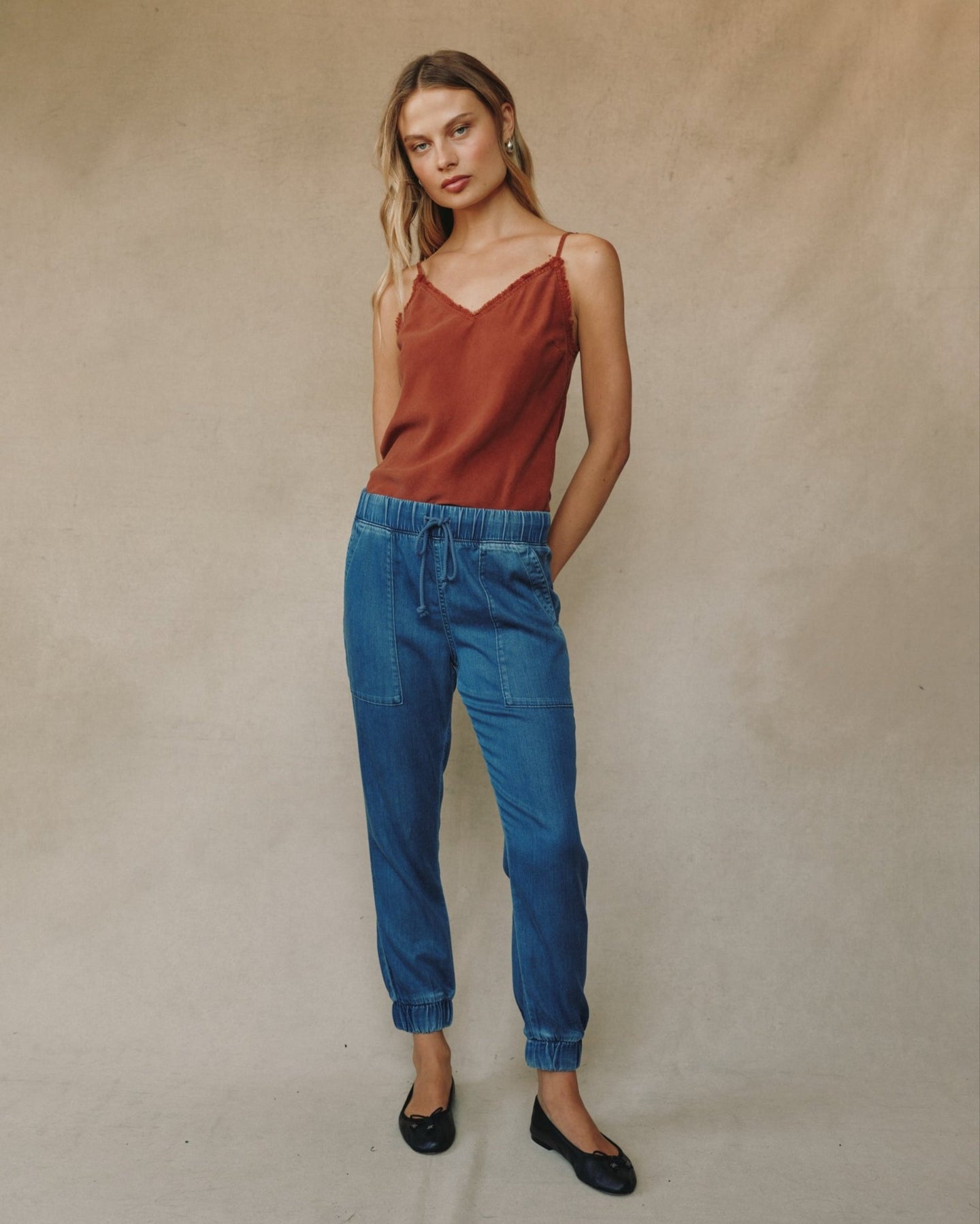 Print Your PostPocket Jogger - Indigo Spray WashJoggers