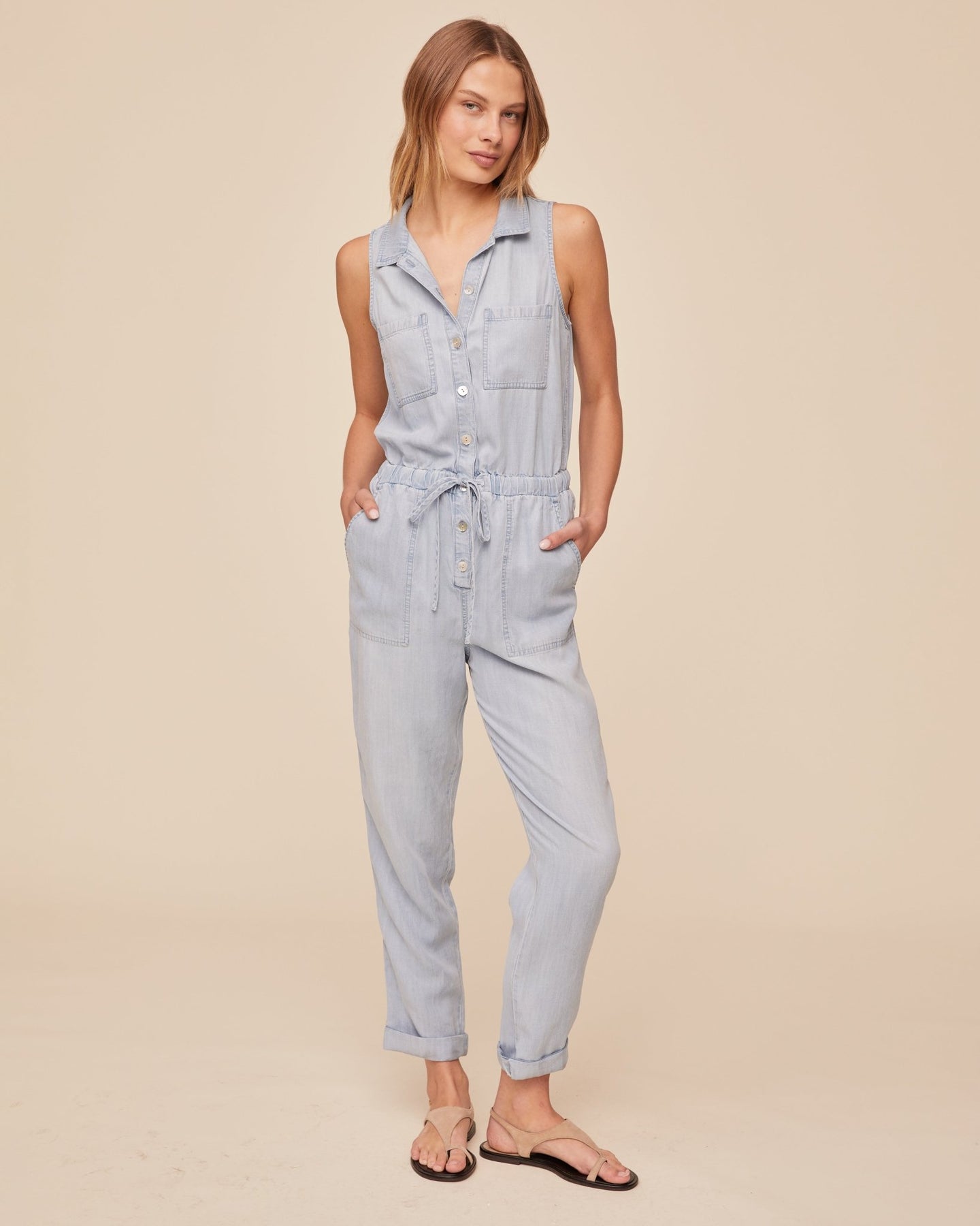 Print Your PostPocket Jumpsuit - Light Sunspray WashJumpsuits & Rompers