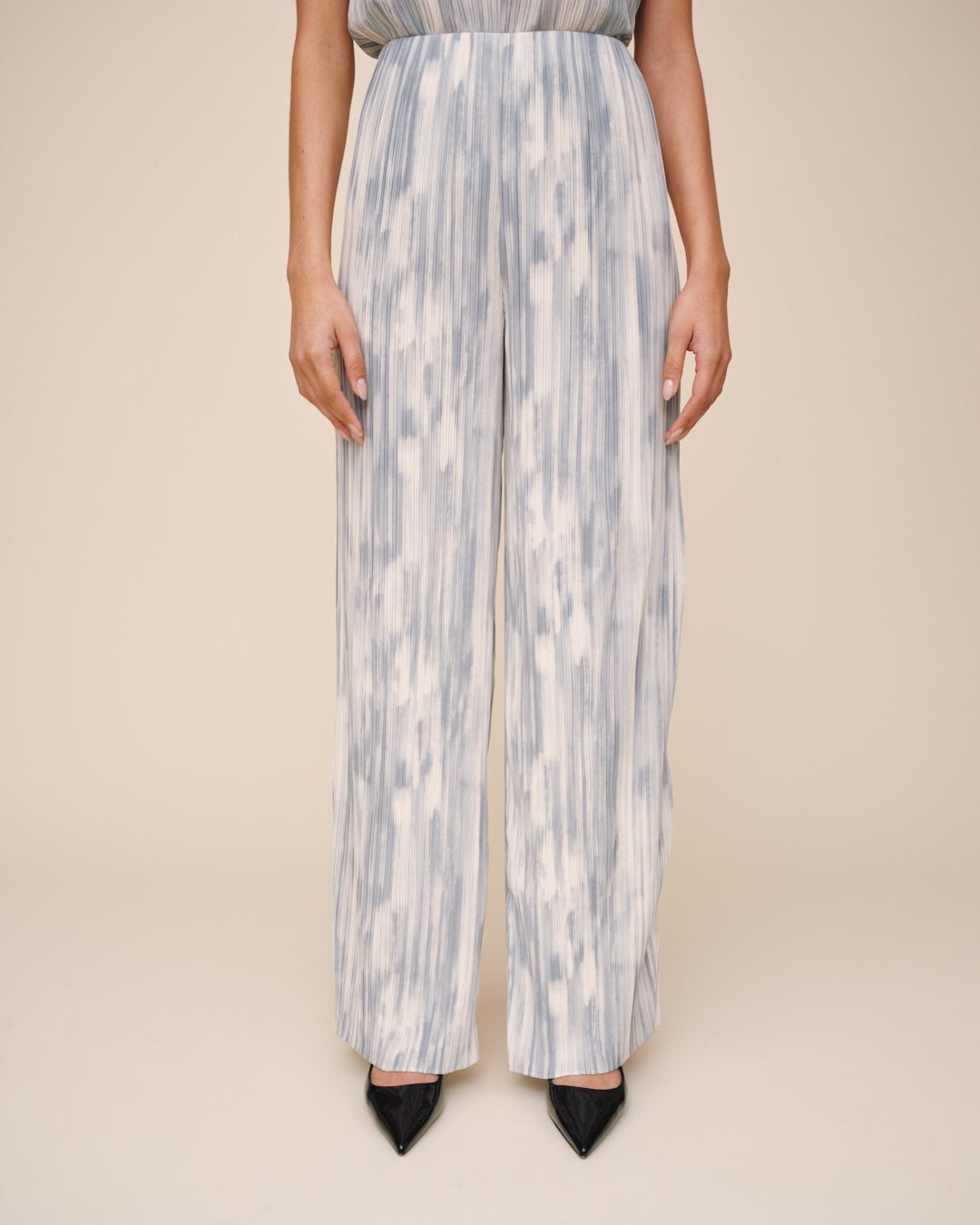 Print Your PostPull On Pleated Pant - Painted SnowfallPants
