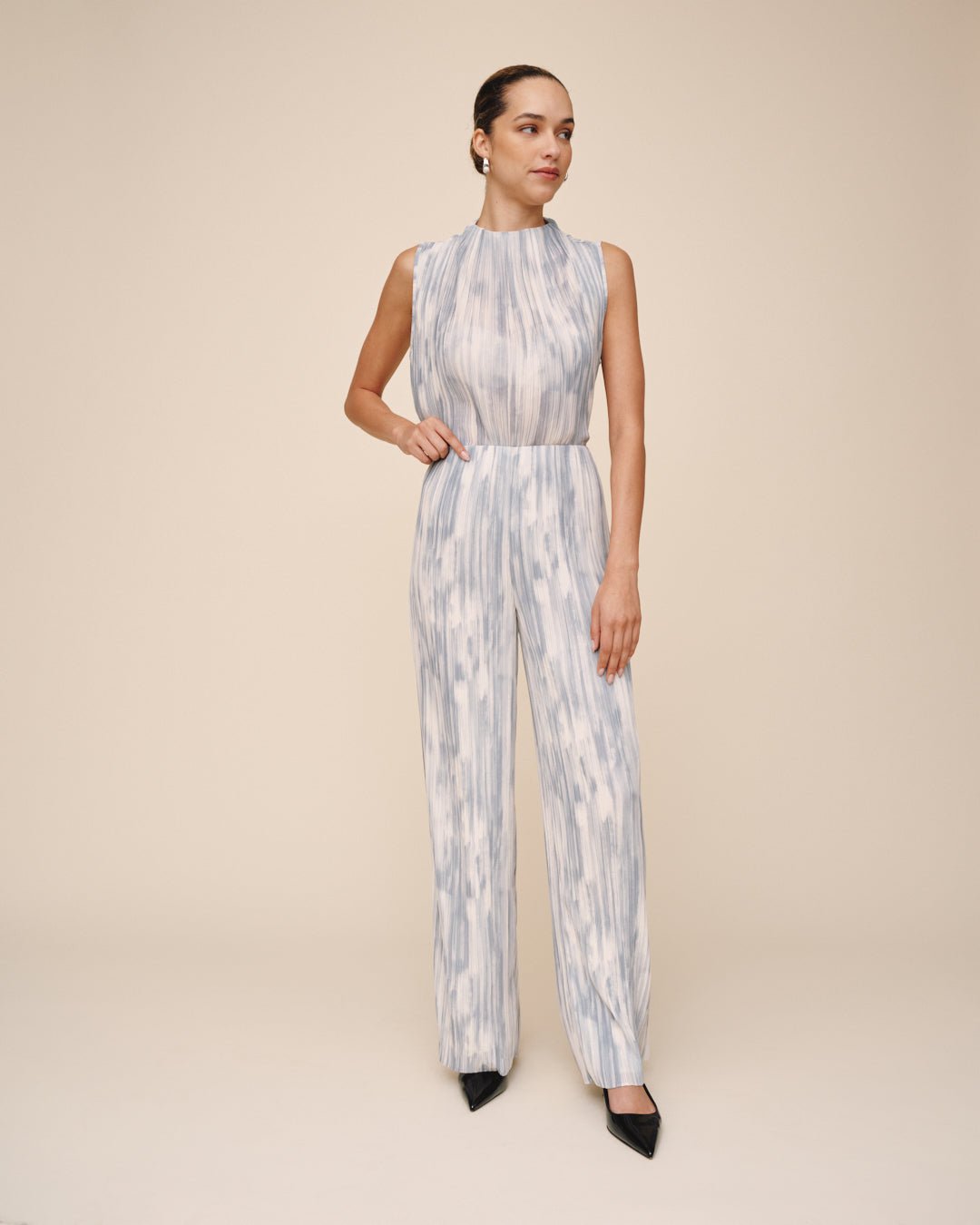 Print Your PostPull On Pleated Pant - Painted SnowfallPants