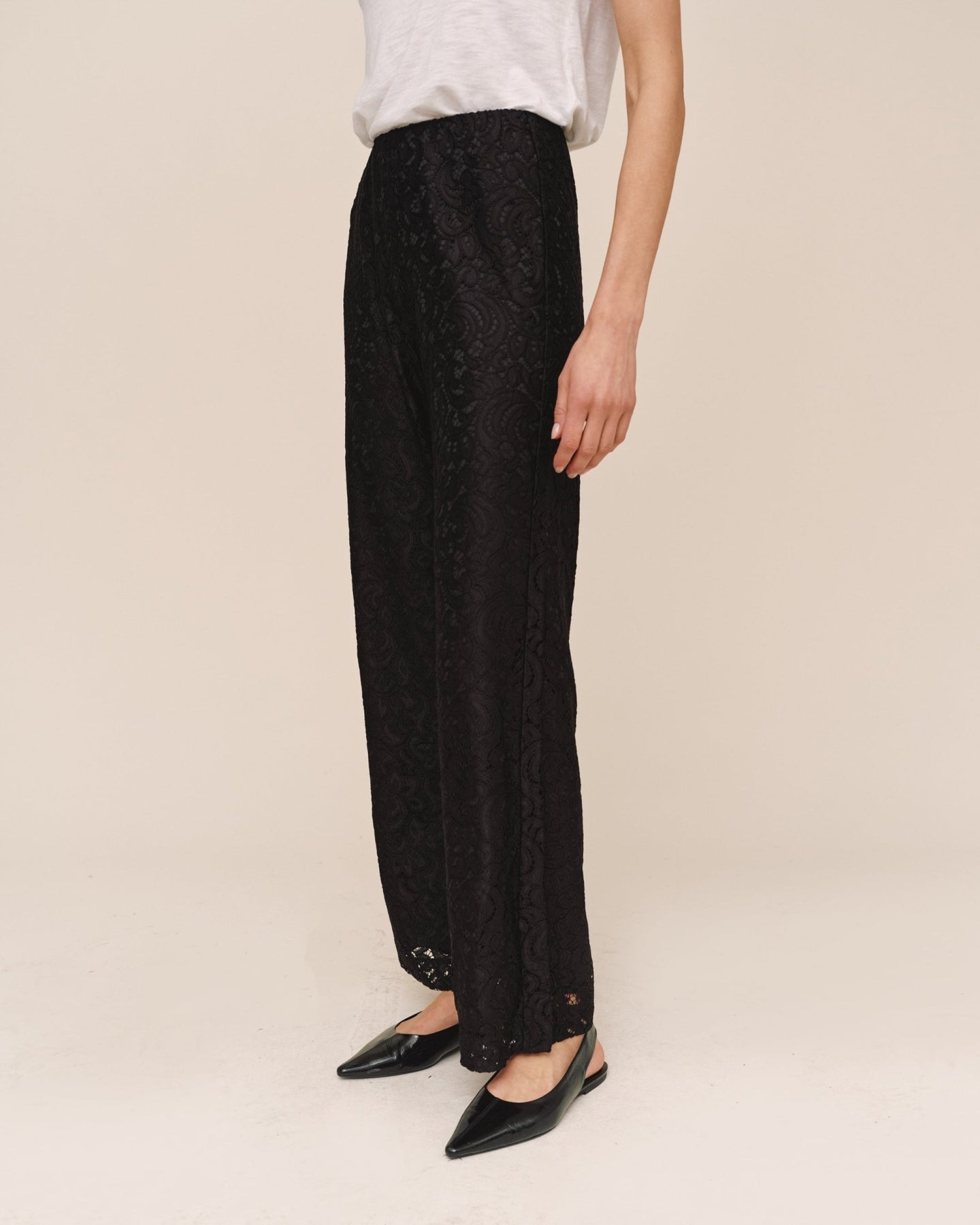 Print Your PostPull On Stretch Lace Pant - BlackPants