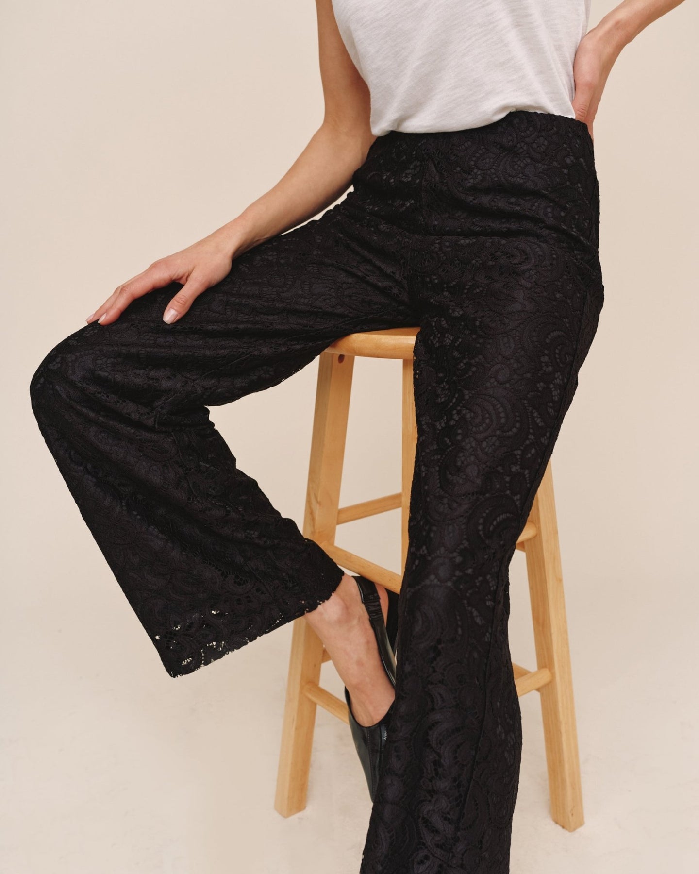 Print Your PostPull On Stretch Lace Pant - BlackPants