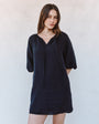 Print Your PostPullover Puff Sleeve Dress - BlackDresses