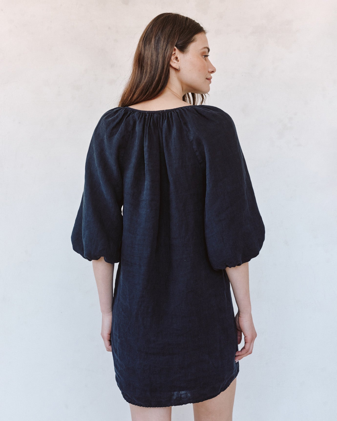 Print Your PostPullover Puff Sleeve Dress - BlackDresses