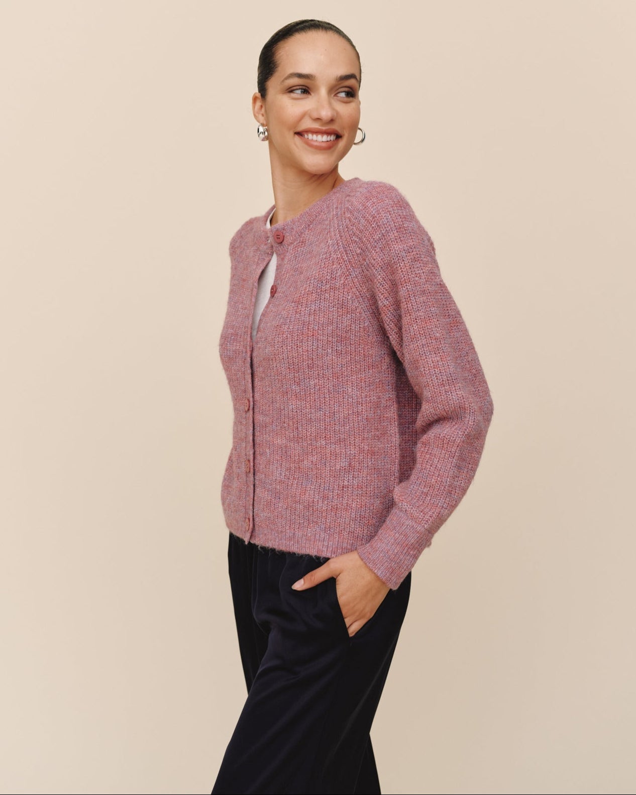 Print Your PostRaglan Cardigan - Frosted WisteriaSweaters