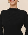 Print Your PostRaglan Ribbed Sweater - BlackSweaters