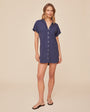 Print Your PostRoll Sleeve Pocket Shirt Dress - Midnight SurfDresses