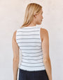 Print Your PostRuffle Hem Knitted Vest - Garden Party StripeTops
