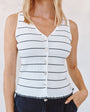 Print Your PostRuffle Hem Knitted Vest - Garden Party StripeTops