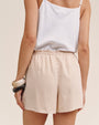 Print Your PostRuffle Waist Short - Linen SandShorts