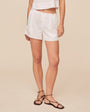 Print Your PostRuffle Waist Short - WhiteShorts
