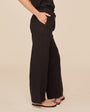 Print Your PostRuffle Waist Wide Leg Pant - BlackPants