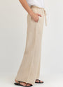 Print Your PostRuffle Waist Wide Leg Pant - Linen SandPants
