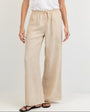 Print Your PostRuffle Waist Wide Leg Pant - Linen SandPants