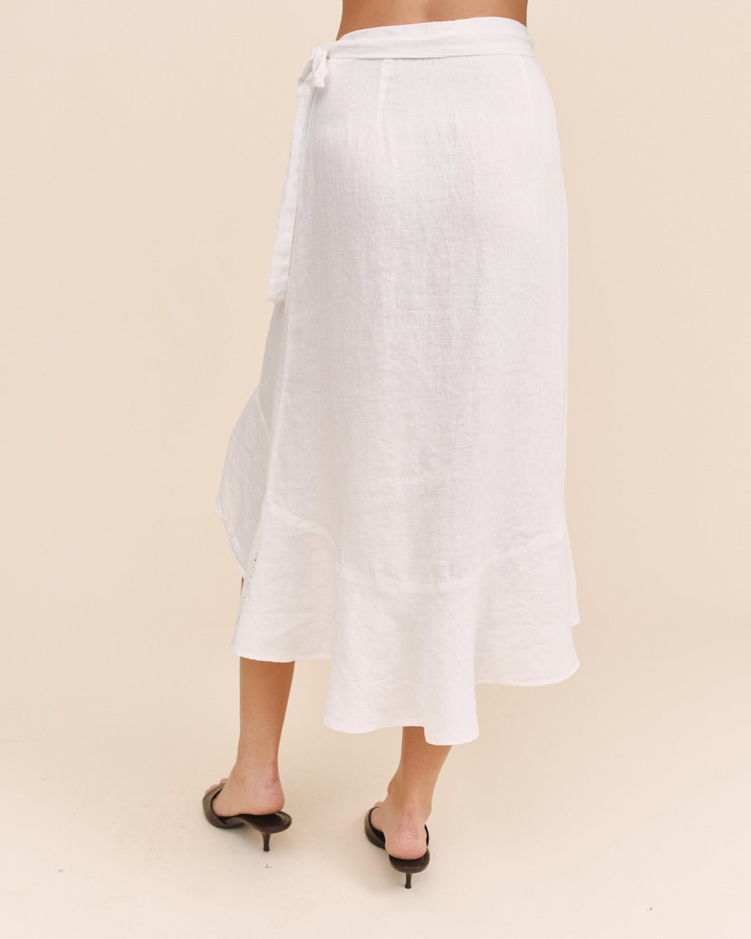 Print Your PostRuffle Wrap Skirt - WhiteSkirts