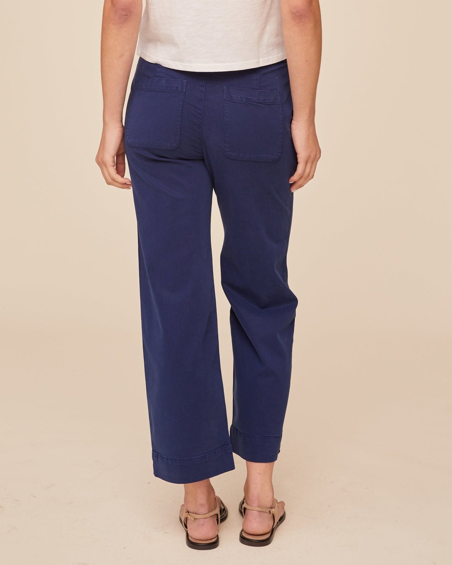 Print Your PostSaige - Wide Leg Crop - Cobalt BayPants