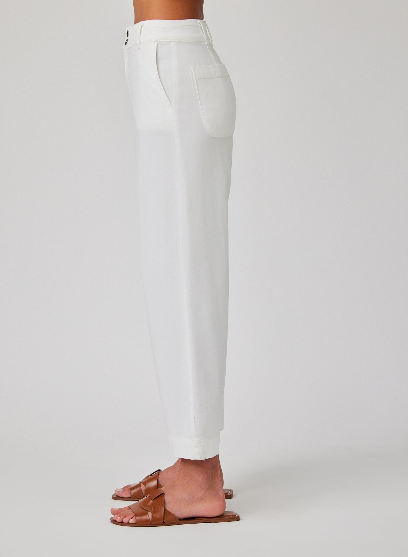 Print Your PostSaige Wide Leg Crop - WhitePants