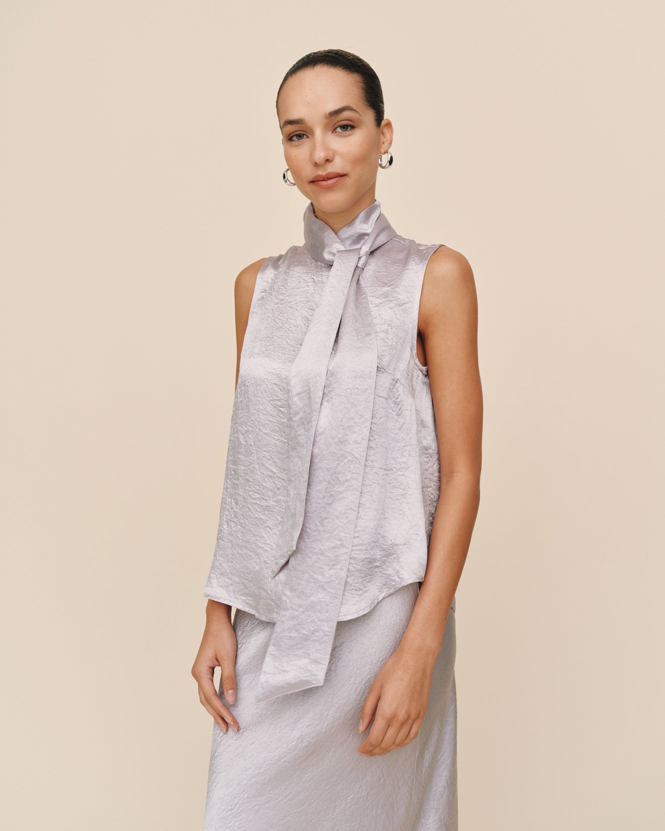 Print Your PostScarf Neck Blouse - SilverTops