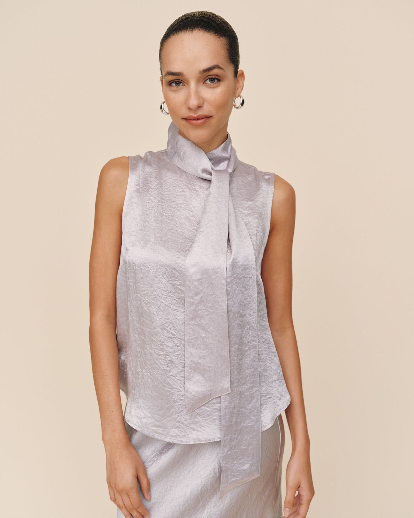 Print Your PostScarf Neck Blouse - SilverTops