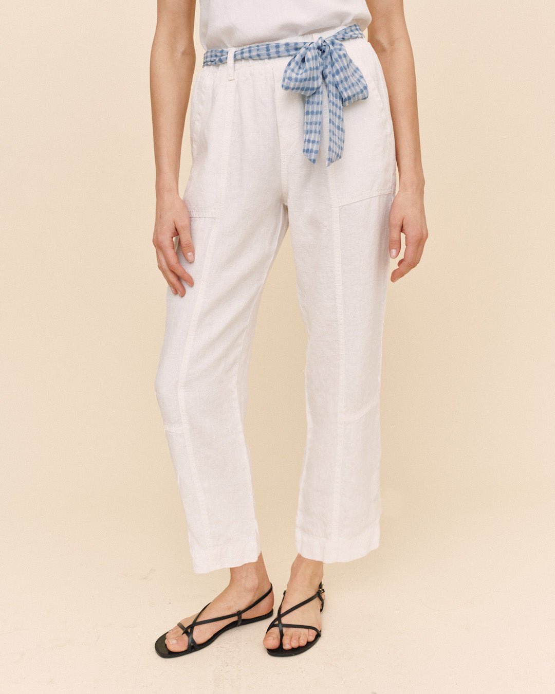 Print Your PostSeam Pant With Printed Sash - WhitePants