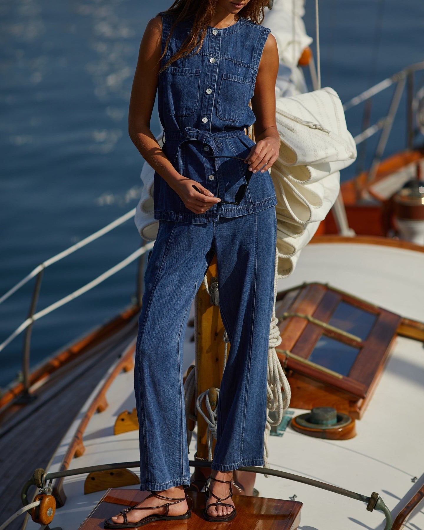 Print Your PostSeamed Soft Barrel with Elastic Back - Horizon Blue WashPants