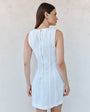 Print Your PostSeamed Zip Back Mini Dress - WhiteDresses
